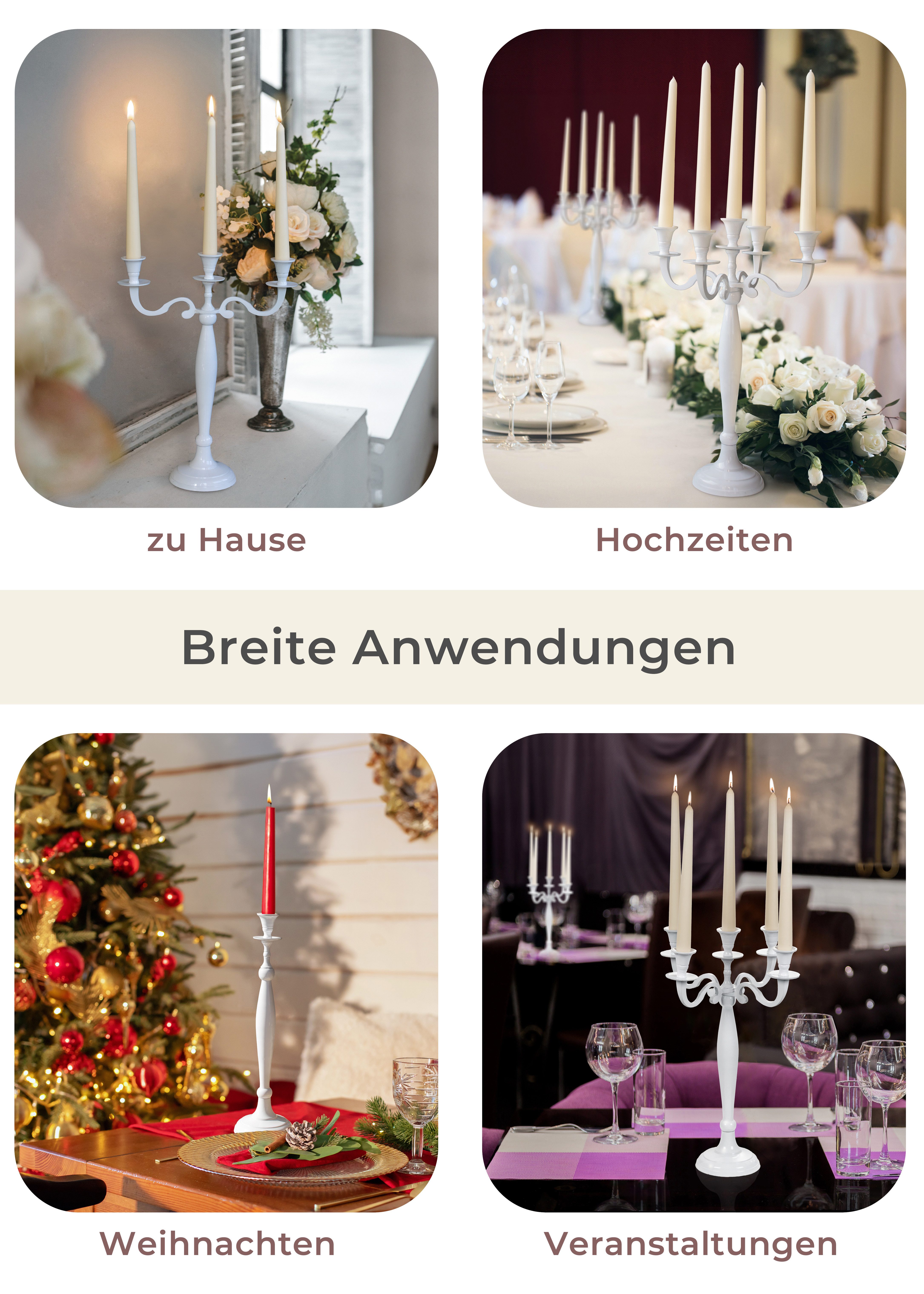 Gräfenstayn Kerzenständer Kerzenleuchter 5-armig Kerzenständer, Gräfenstayn® Kerzenleuchter 5-armig Kerzenständer