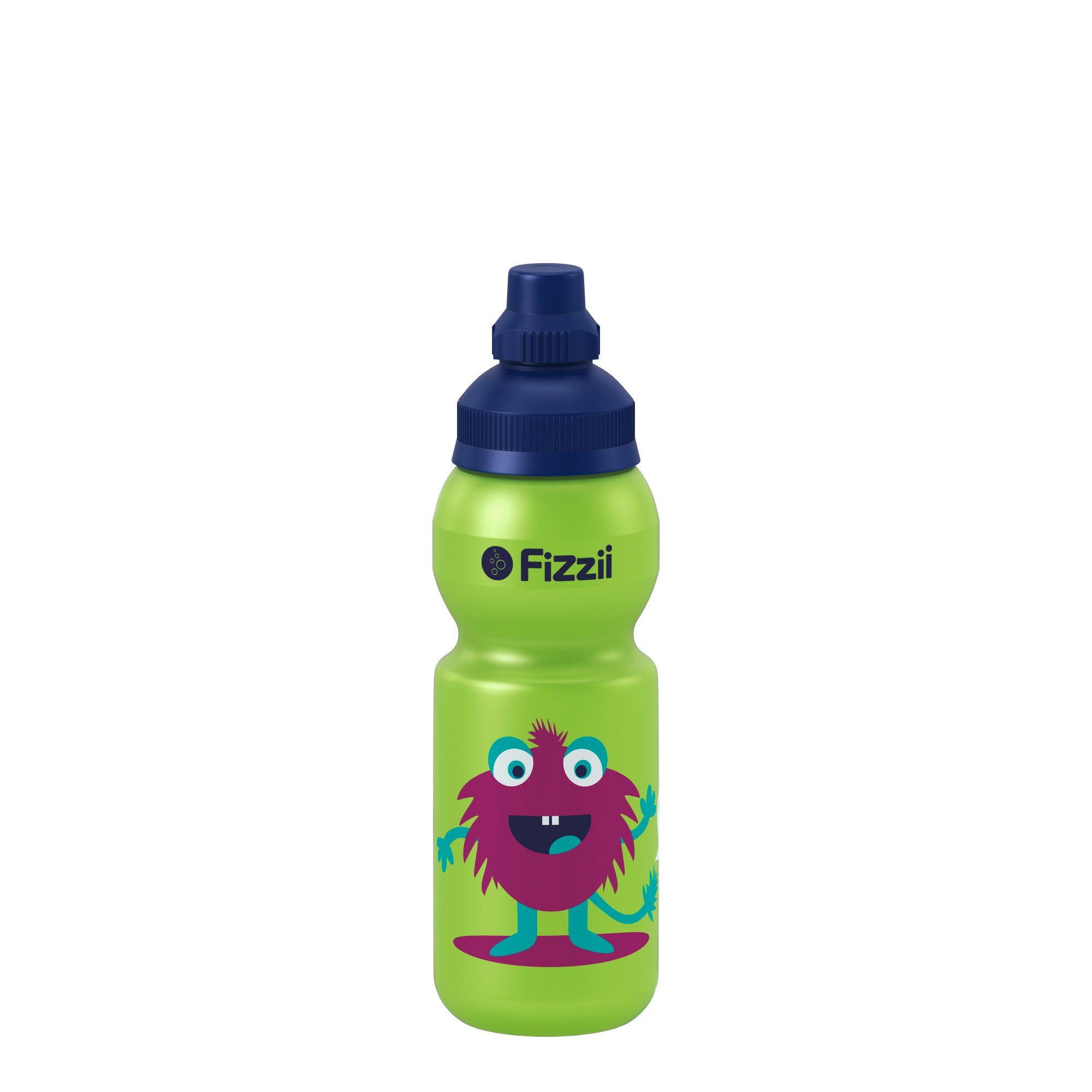 Fizzii Trinkflasche Kinderflasche Sprudelsicher Grün Monster-Kids