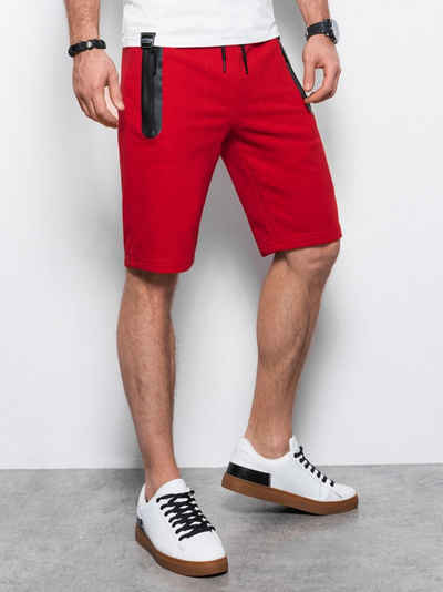 OMBRE Shorts Ombre Herren Sweatshorts - rot V2 W239