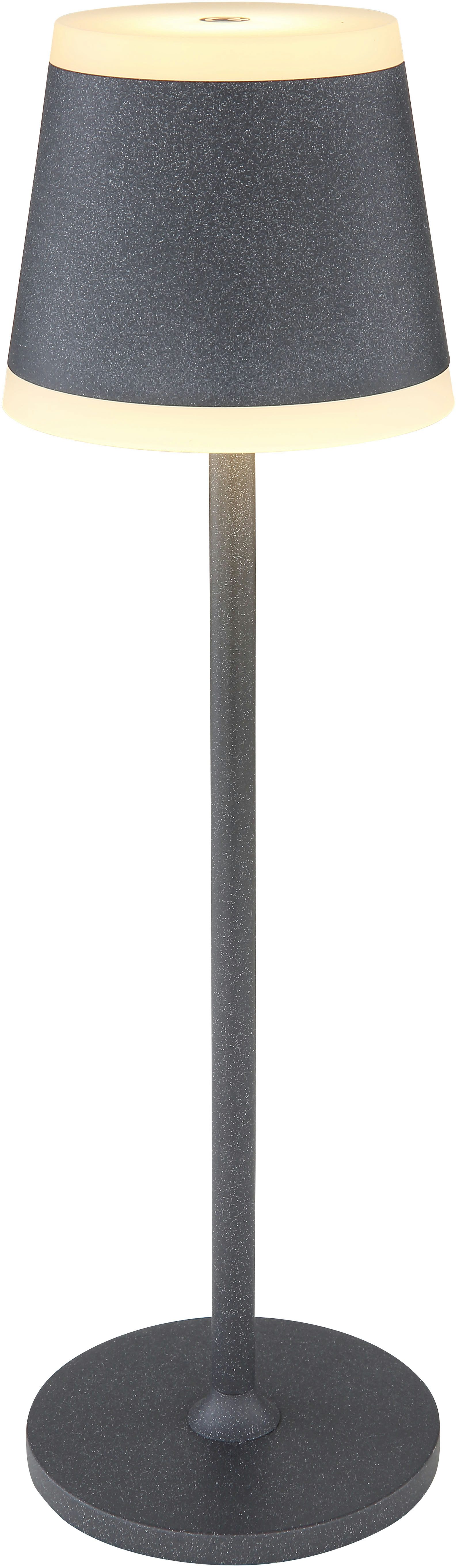 GLOBO LIGHTING LED Tischleuchte RIDLEY, Dimmfunktion, mehrere Helligkeitsstufen, LED fest integriert, Warmweiß, Tischlampe/Akku/IP54/Touch Ein/Aus/Touchdimmer