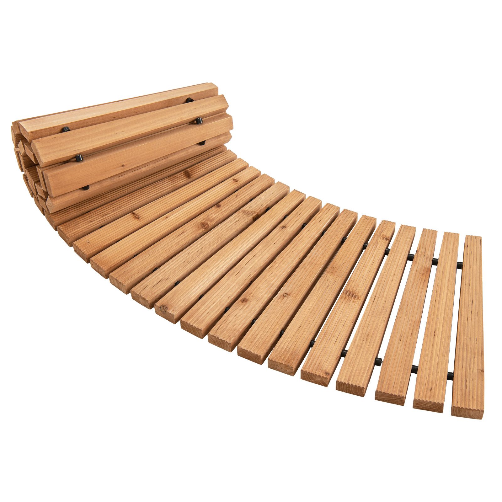COSTWAY Gartensteg, ausrollbar, mit Metalldraht, 216 x 43 cm