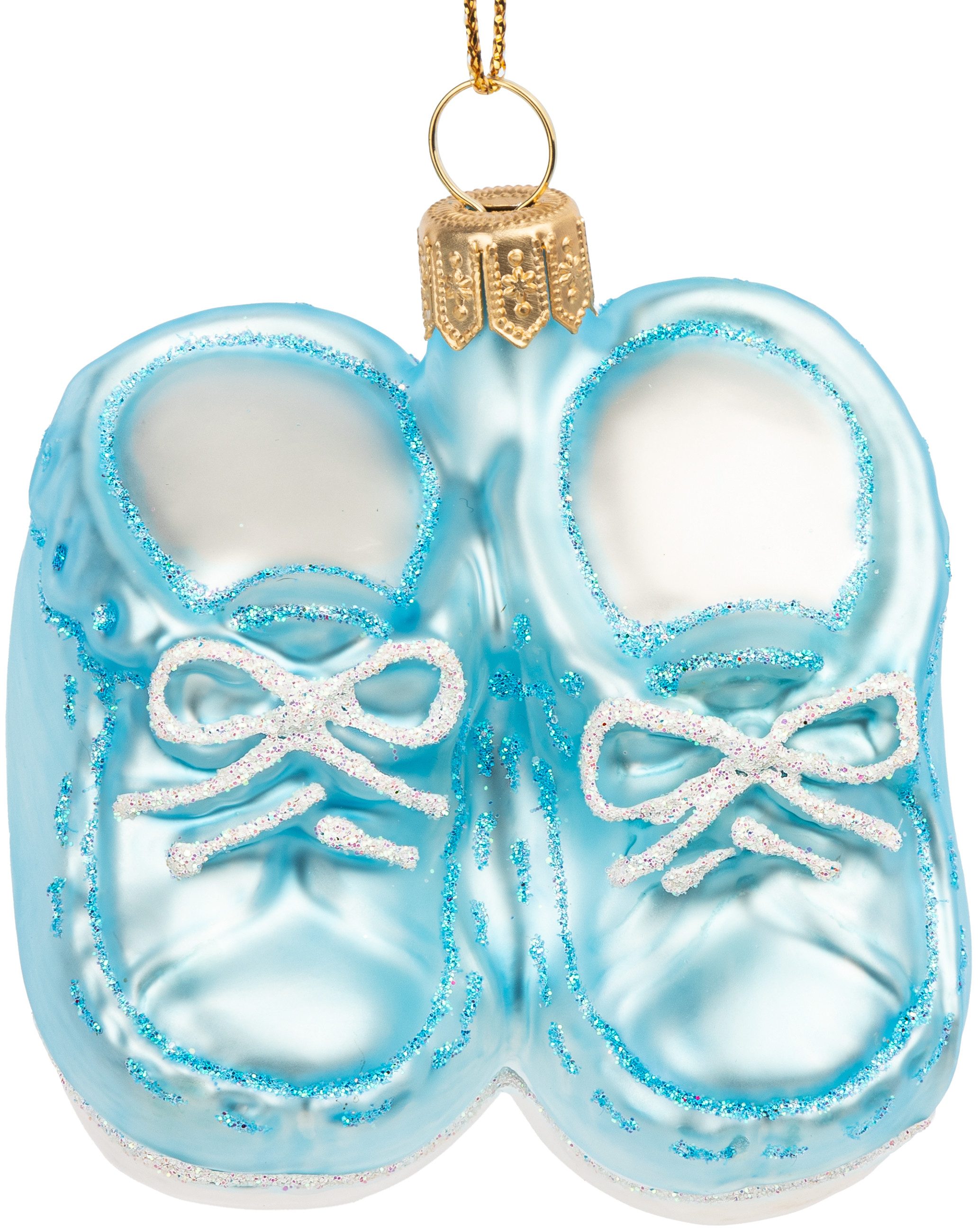SIKORA Christbaumschmuck Baby Schuhe besondere Weihnachtskugel Glas Figur A günstig online kaufen