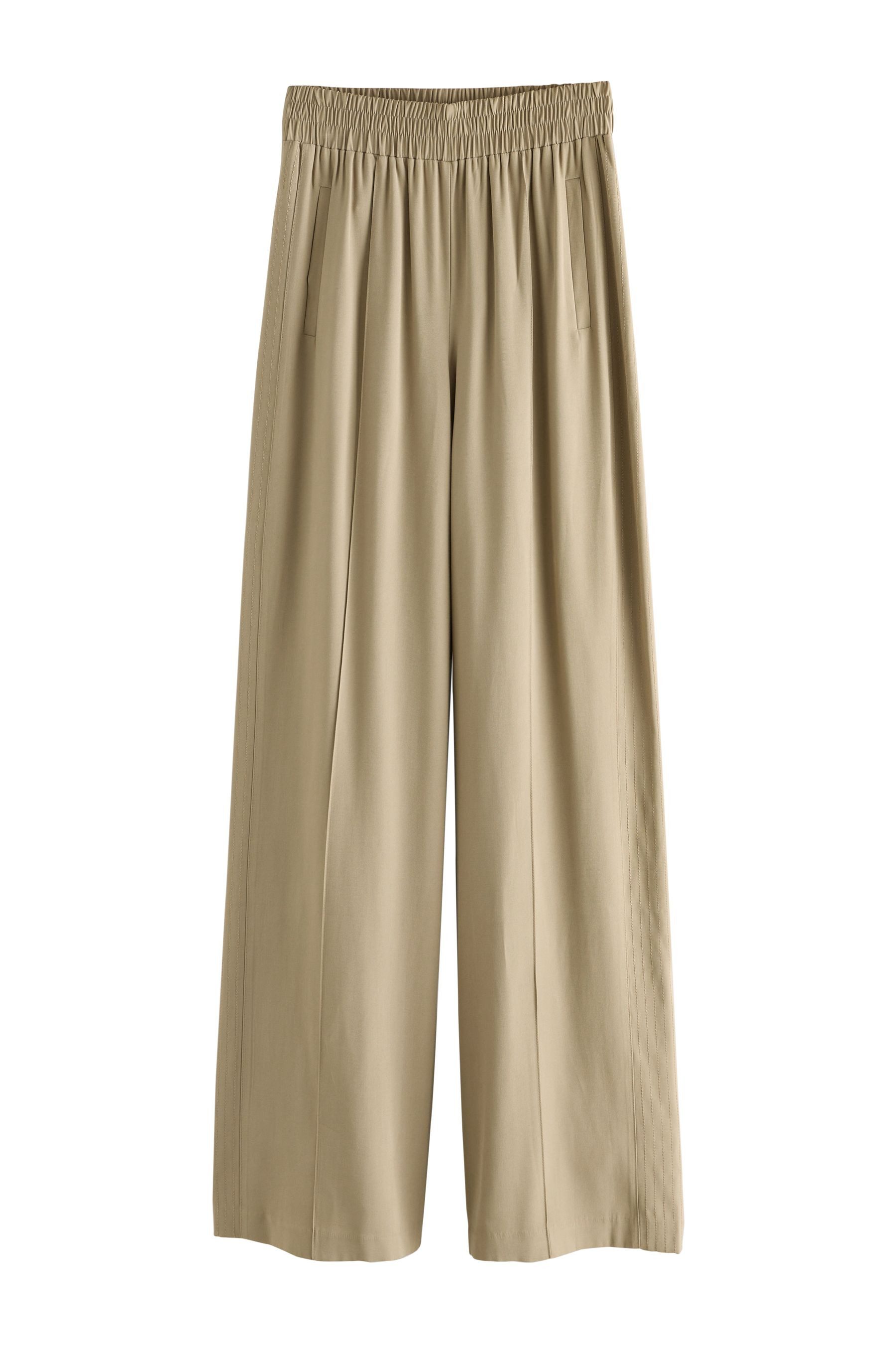 Palazzohose Hose mit weitem Bein und Seitennahe