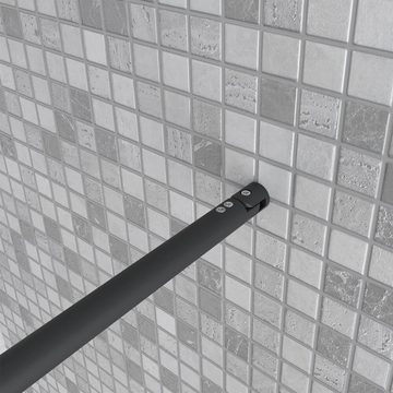 duschspa Duschwand 200cm Duschtrennwand Walk in Dusche Duschwand Glaswand 8mm Nano Glas, Einscheibensicherheitsglas, Sicherheitsglas, (Set), Glas