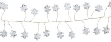 AM Design LED-Lichterkette Schneeflocke, Weihnachtsdeko aussen, 5m Anlaufkabel