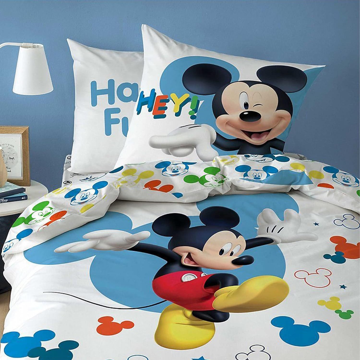 BERONAGE Kinderbettwäsche Mickey Mouse Jump Bettwäsche Linon / Renforcé, 10 günstig online kaufen