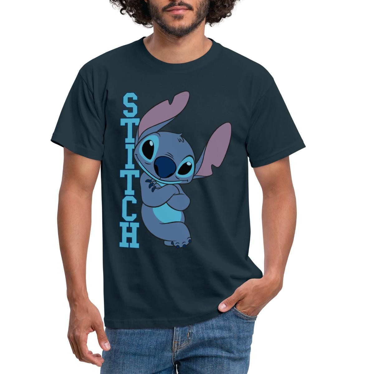 Spreadshirt T-Shirt Lilo & Stitch, Stitch Mit Schriftzug Männer T-Shirt (1- günstig online kaufen