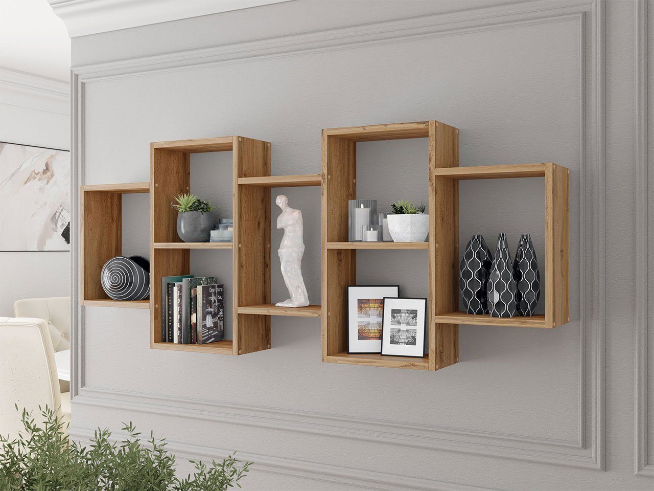 MIRJAN24 Wandregal Trio 001, 161x18x65 cm, Universell günstig online kaufen