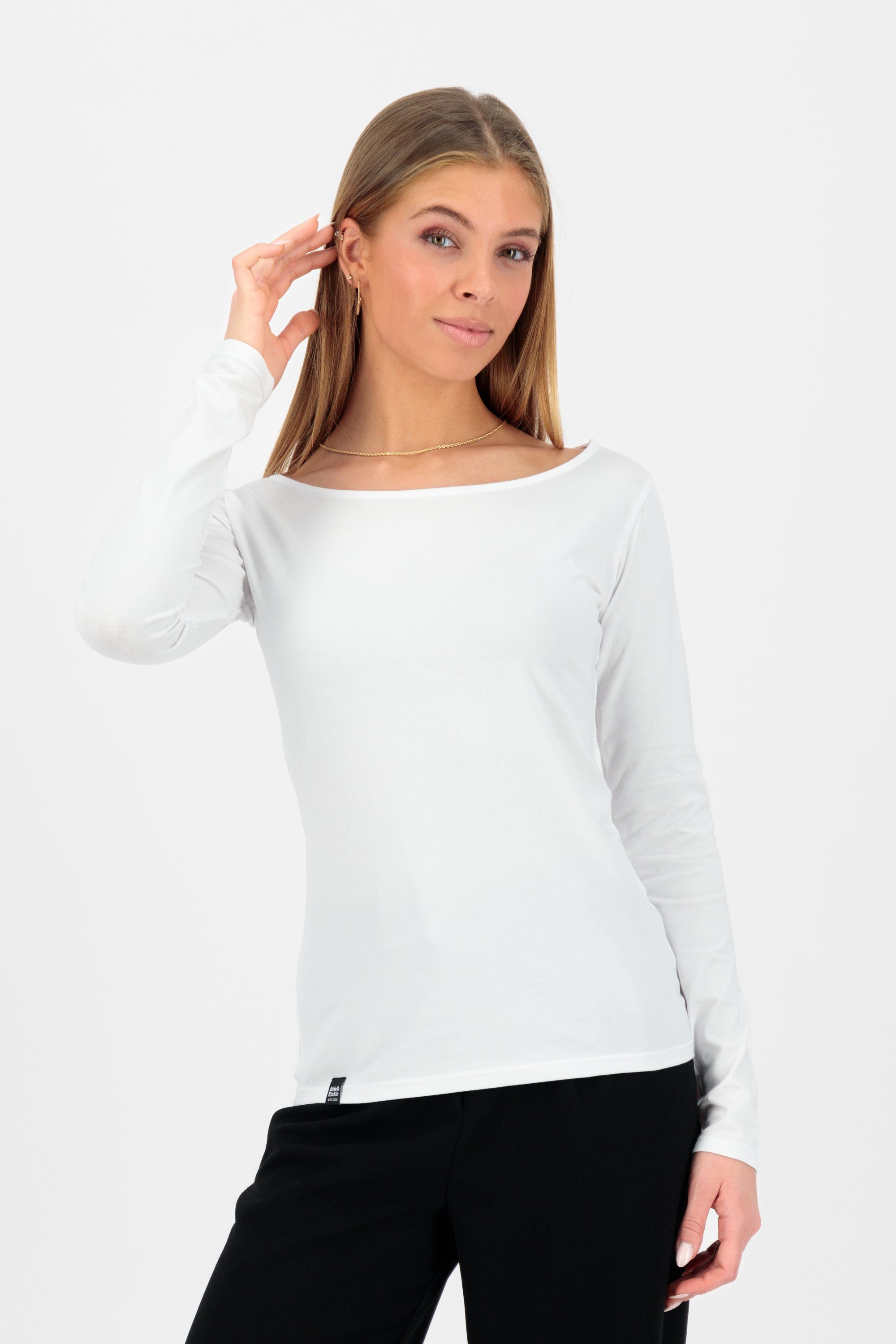Alife & Kickin Langarmshirt Damen FinjaAK A Einfarbiges Longsleeve mit Rund günstig online kaufen
