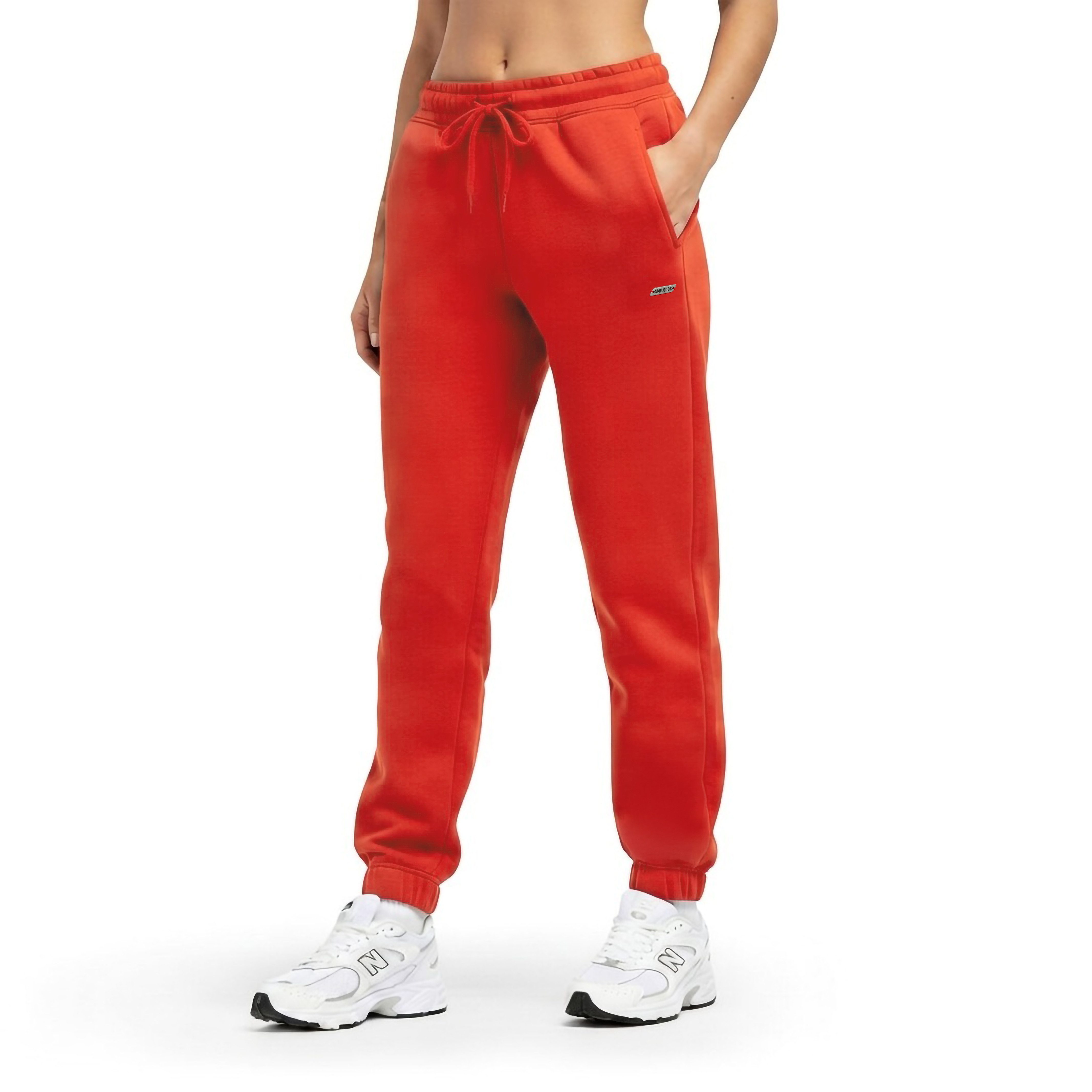 Smilodox Jogginghose Laurena, Regular Fit Sweathose mit Kordelzug am Bund, Metallabel angenehmes Material Bündchen an Beinabschlüssen Sport Alltag Fitness