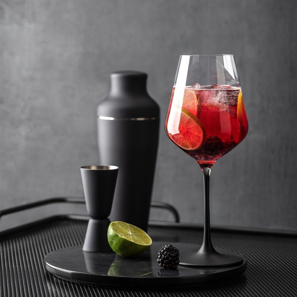 Villeroy & Boch Gläser-Set Manufacture Rock Rotwein, 4-tlg., Glas, Kristallglas, 4 Stck, Handwäsche empfohlen