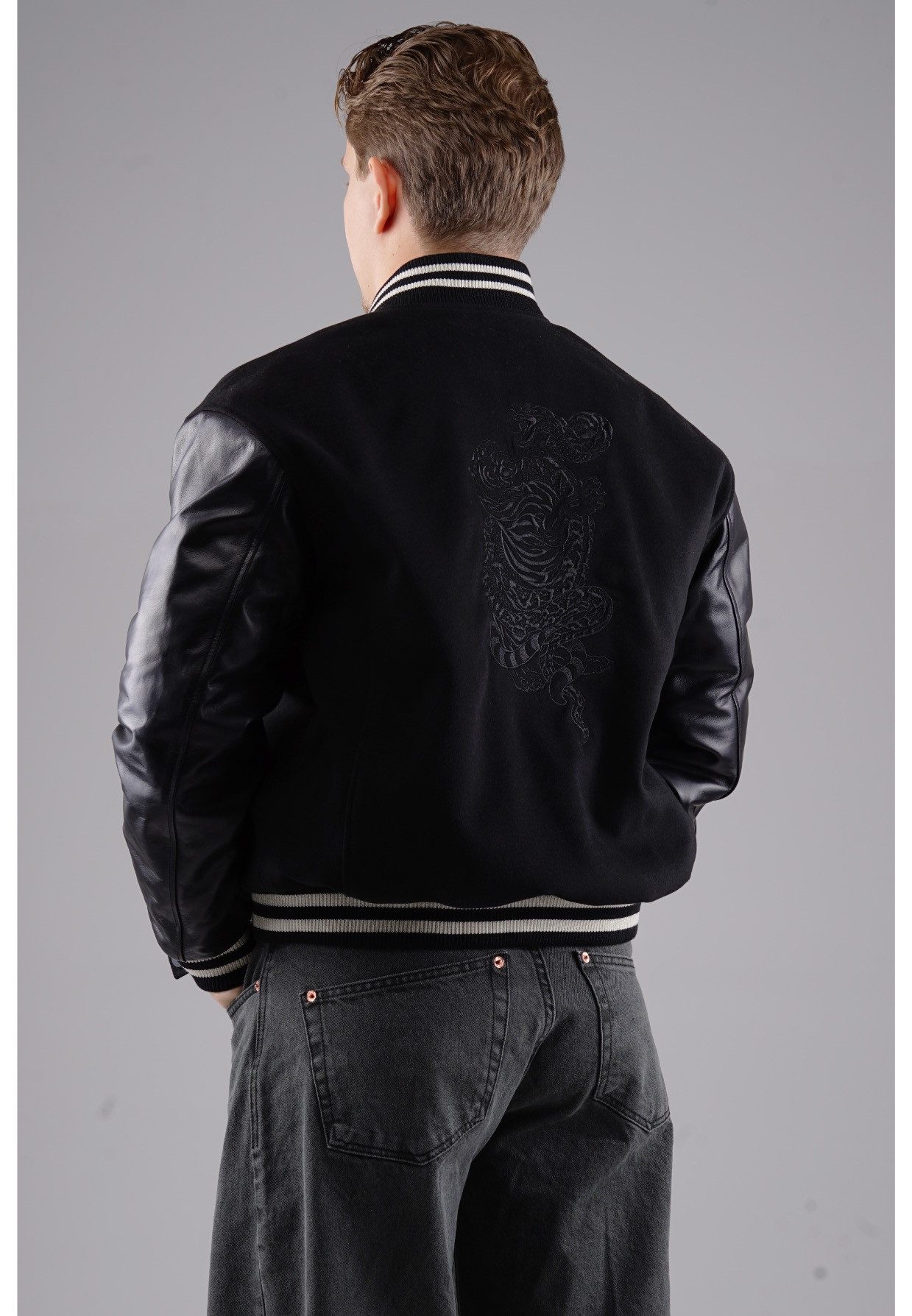 PICALDI Jeans Collegejacke TIGER Ärmel aus Echtleder günstig online kaufen