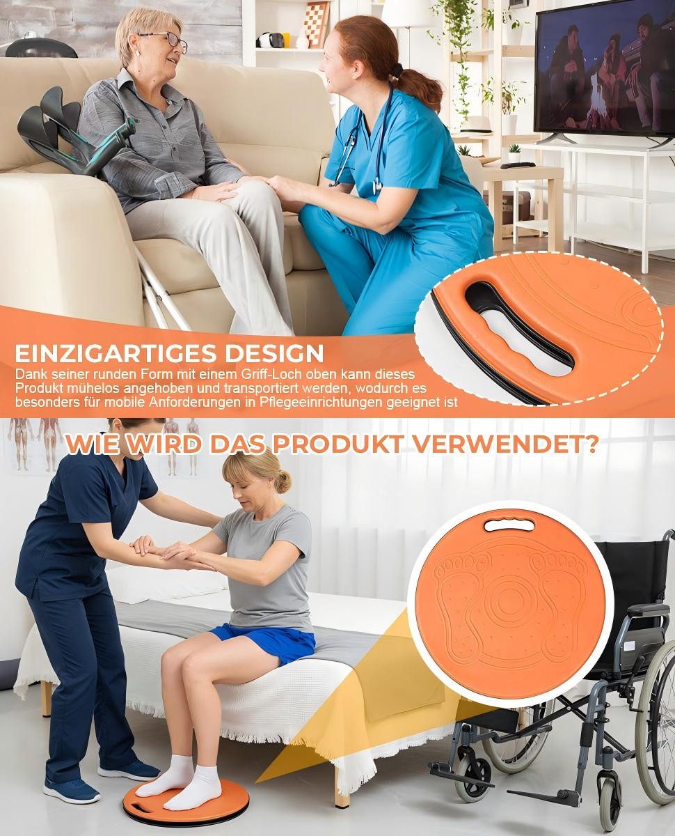 PRIISF Bett - Aufstehhilfe Drehscheibe Leichten Umsetzen Patienten Transferscheibe Umsetzhilfe, belastbar bis 150 kg, Pflege Transferbrett Rollstuhl Übersetzhilfe Transferhilfe Drehteller