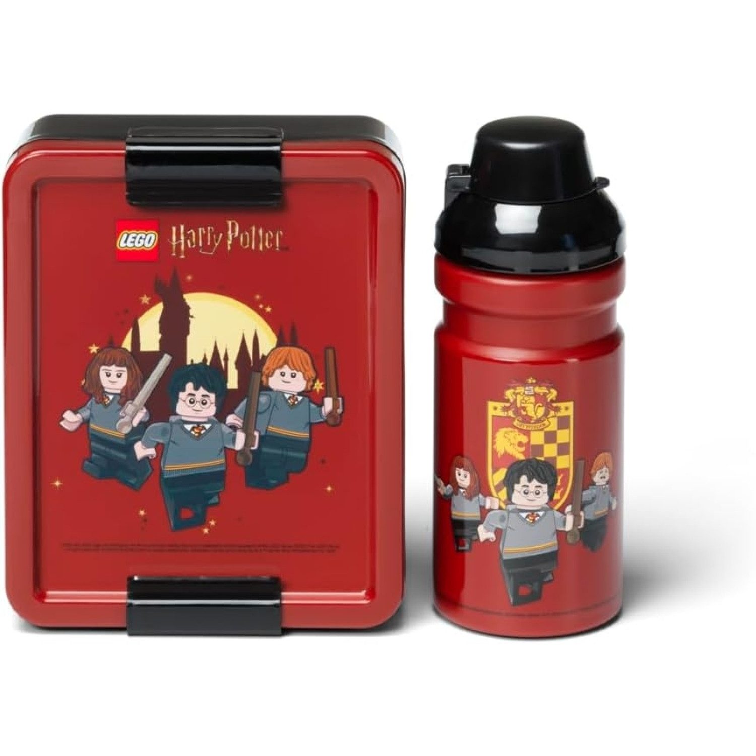 LEGO® kidswear Lunchbox Lunch-Set Harry Potter GRYFFINDOR Trinkflasche + Brotdose Pausenset Br, Polyprophylen (PP), (Spar-Set)