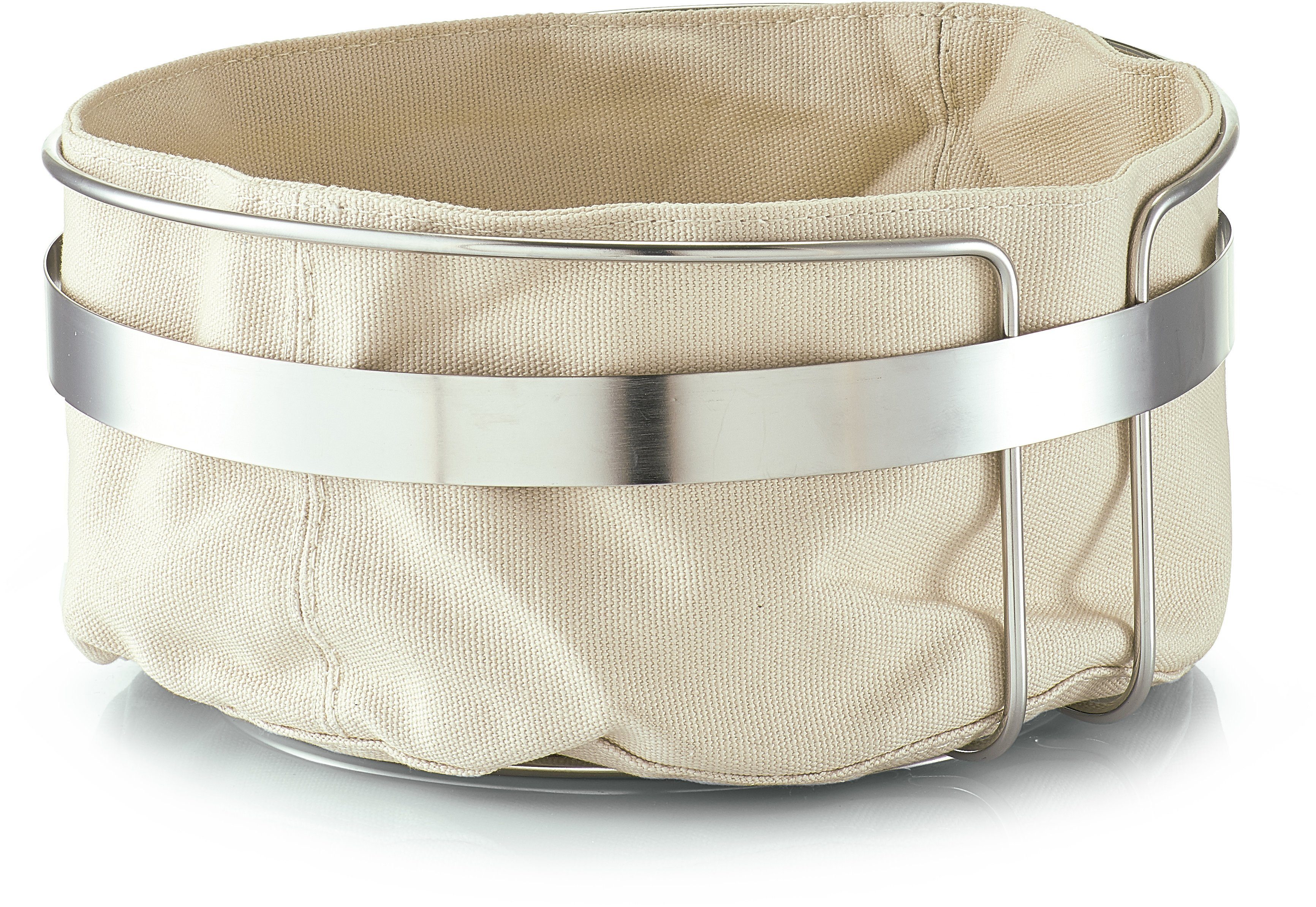 Zeller Present Brotkorb, Baumwolle, Metall, (1-tlg), mit Stofftasche