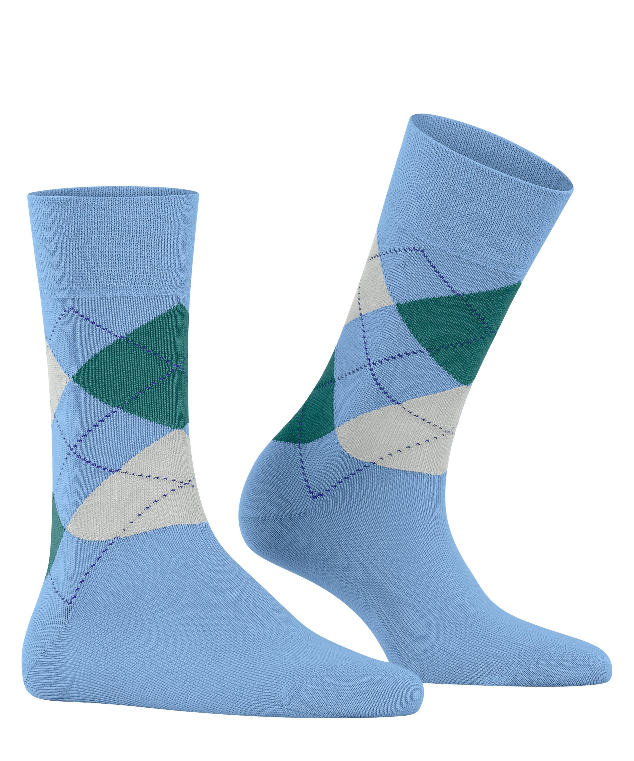 Socken (1-Paar) cornflower FALKE Sensitive (6554) blue Argyle