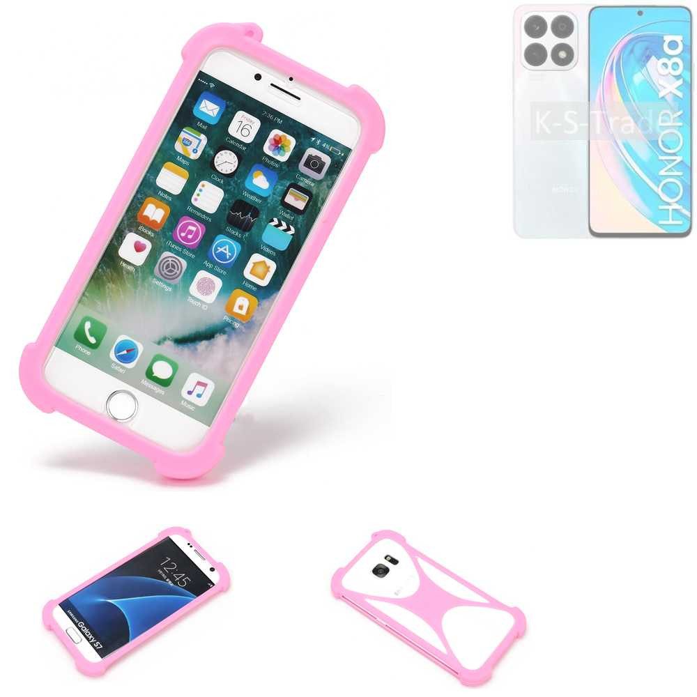 K-S-Trade Handyhülle für Honor X8a 5G, Handy Hülle Schutz Hülle Bumper Silikon Schutz Hülle Cover Case