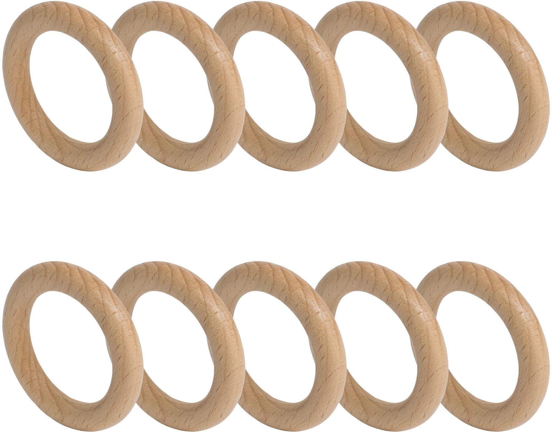 Liedeco Gardinenring, Gardinenstangen, (Packung, 10-St., mit günstig online kaufen