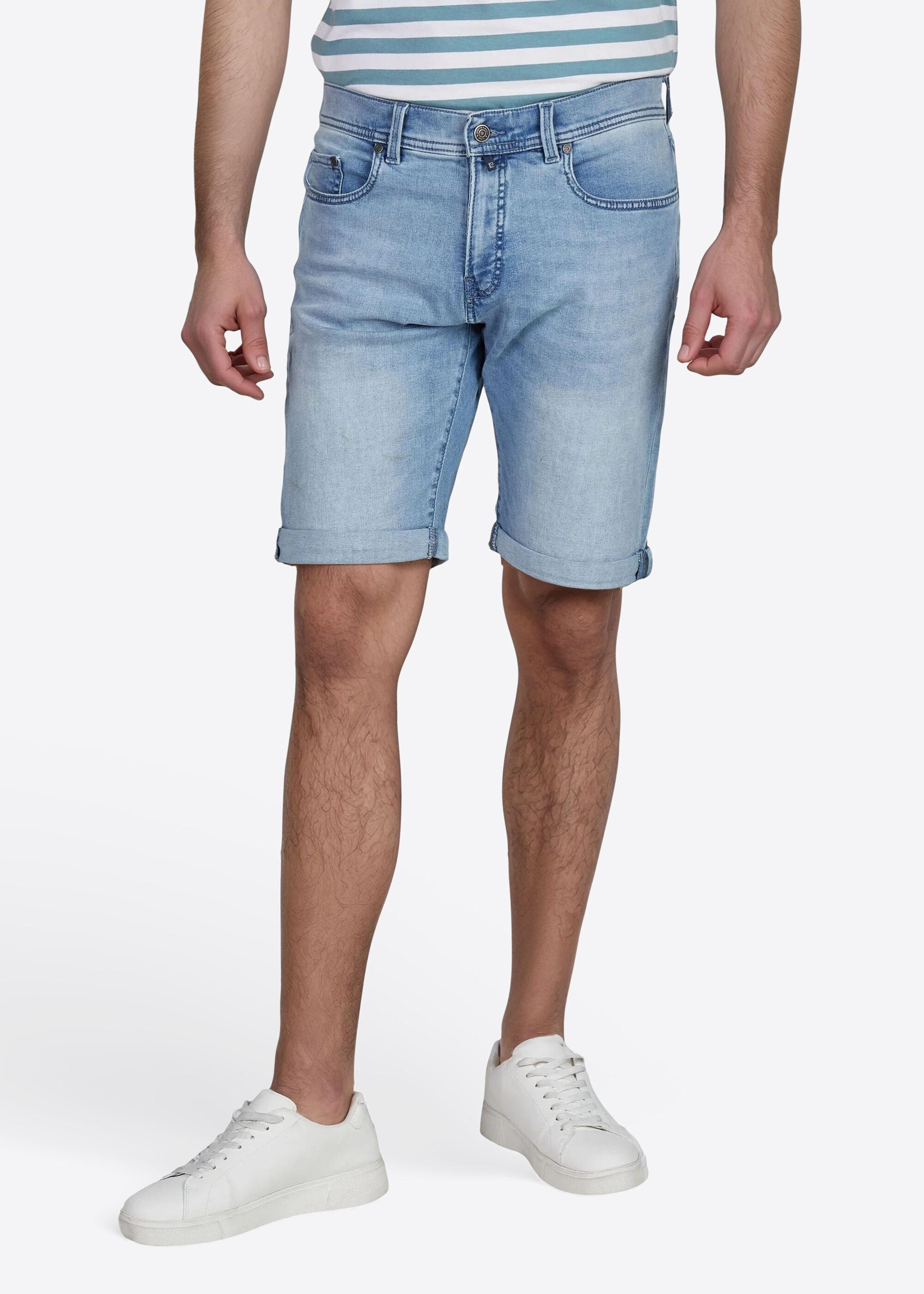 Pierre Cardin Jeansshorts Sisteron mit Dornschlaufe günstig online kaufen