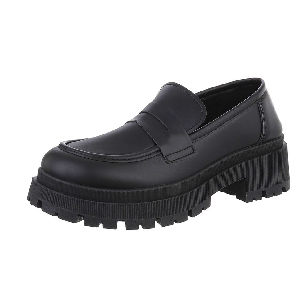 Ital-Design Damen Mokassins Freizeit Slipper (87214335) Blockabsatz Mokassi günstig online kaufen