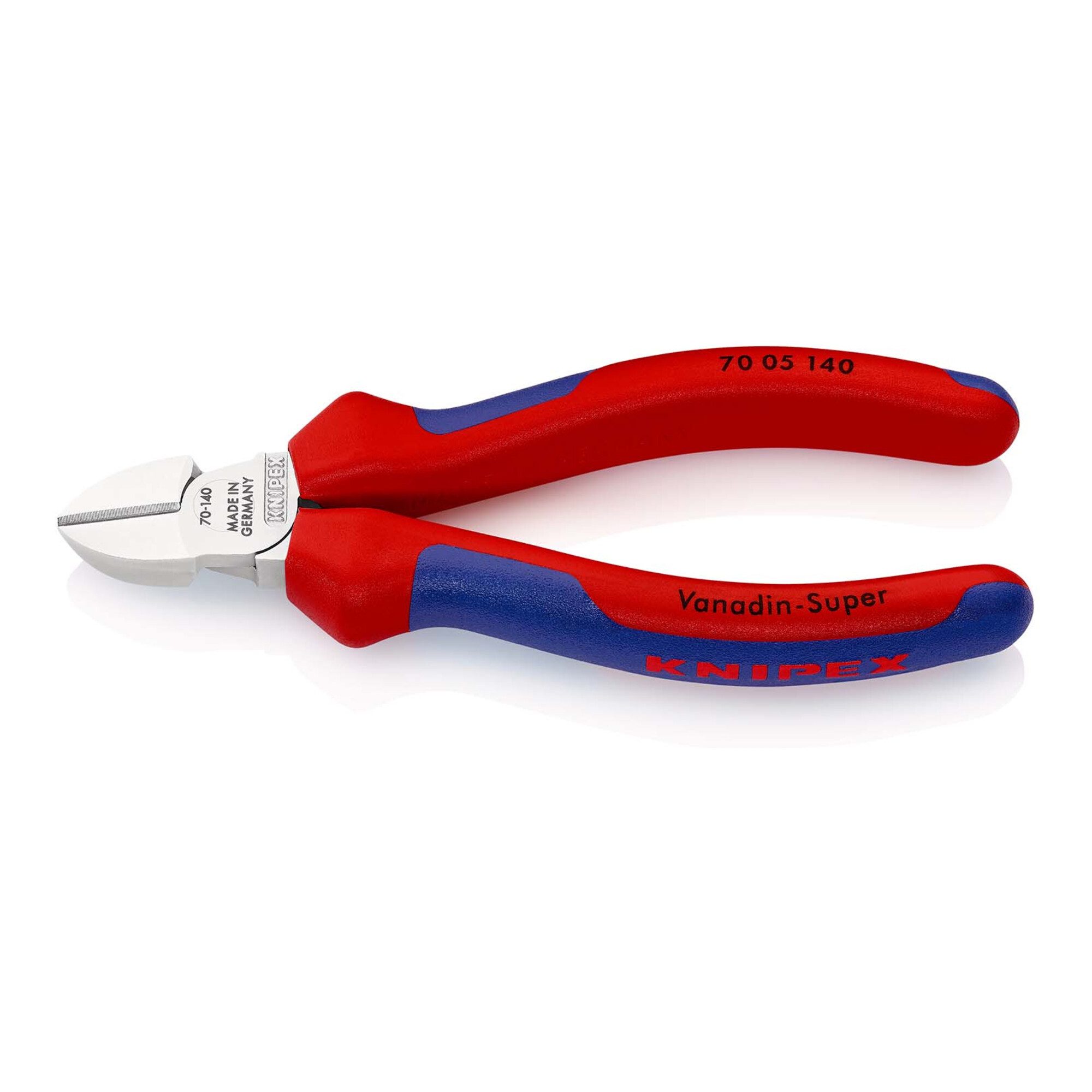 Knipex Seitenschneider KNIPEX 70 05 140 Seitenschneider mit Mehrkomponenten-Hüllen verchromt