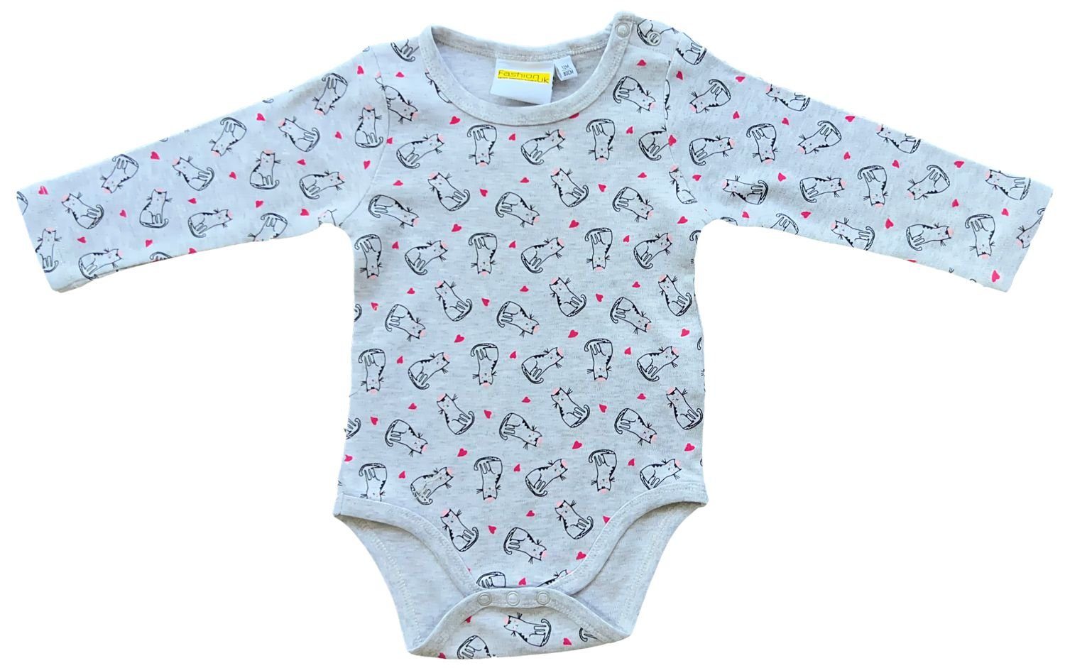 Fashion UK Strampler 2x Baby Bodys Mädchen Strampler langarm für 3 6 12 18 24 Monate – Bild 5 von 5