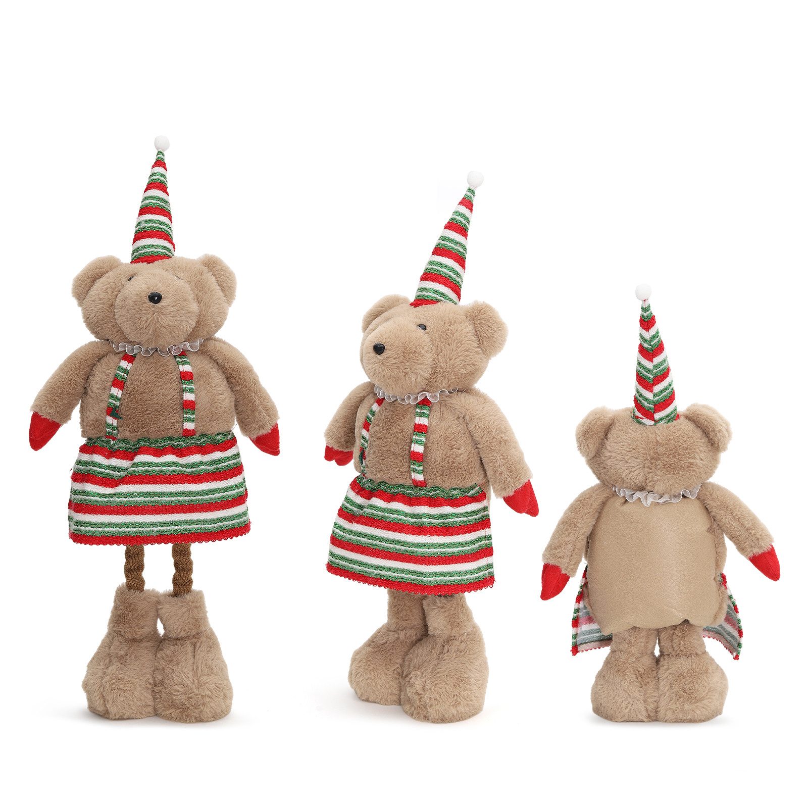 Salcar Weihnachtsfigur Stehende Weihnachtsdeko Plüsch-Bär mit verstellbaren günstig online kaufen