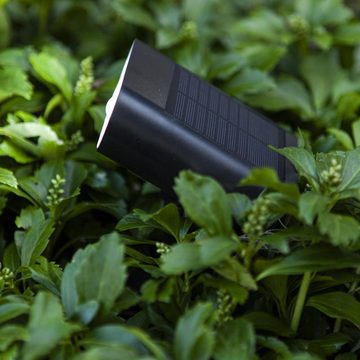 LUTEC Gartenleuchte Smarte LED Solar Erdspießleuchte RGBW Ginbo in Schwarz 7W 500lm IP44, keine Angabe, Leuchtmittel enthalten: Ja, fest verbaut, LED, warmweiss, Gartenleuchten