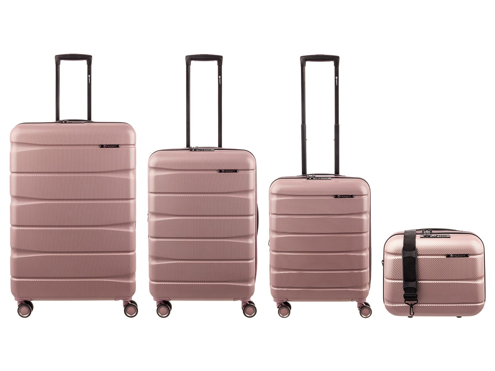 Franky ABS13 76/66/55er + BC Trolley 4er SET, 4 Rollen, (Stück, 1 tlg., 1), Dehnfalte