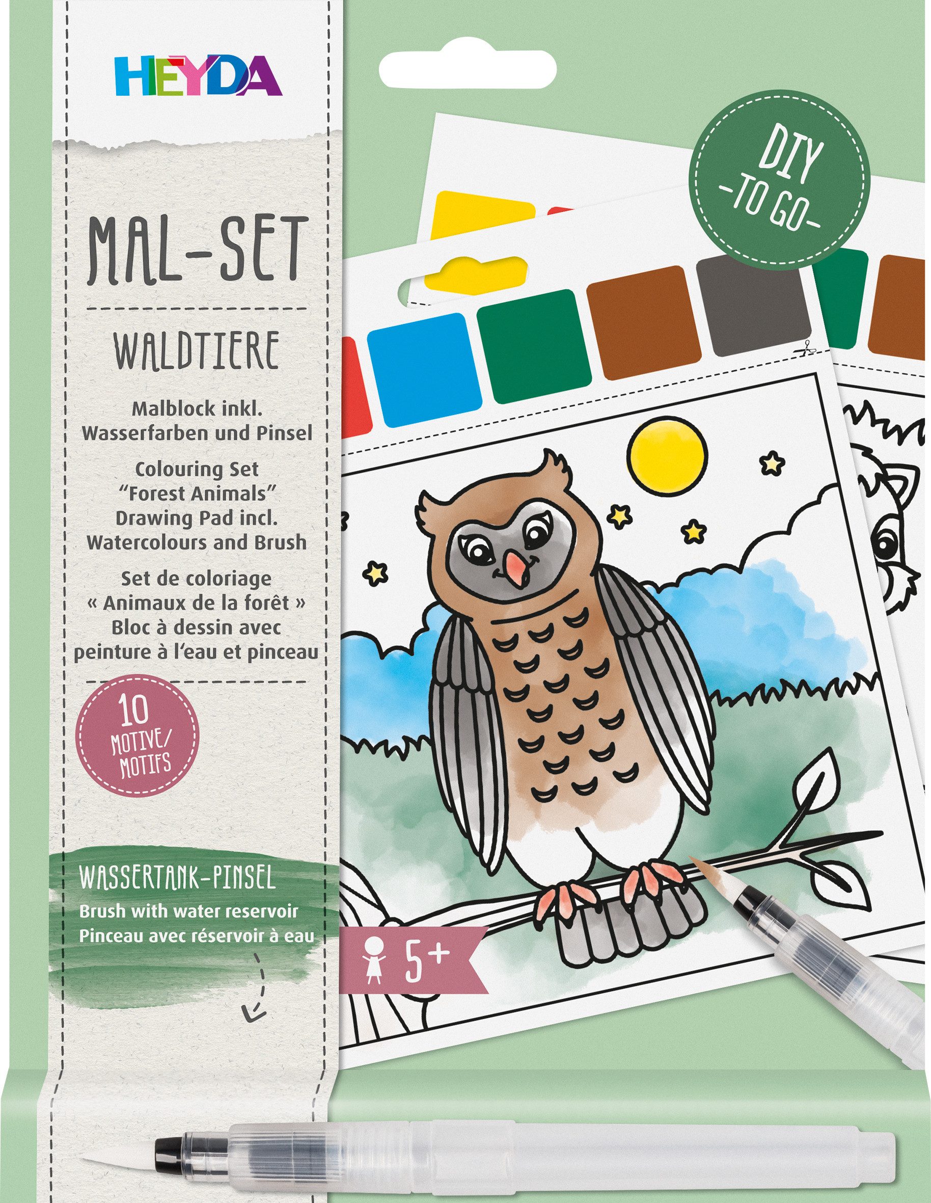 Heyda Malvorlage Mal-Set, 15x13cm