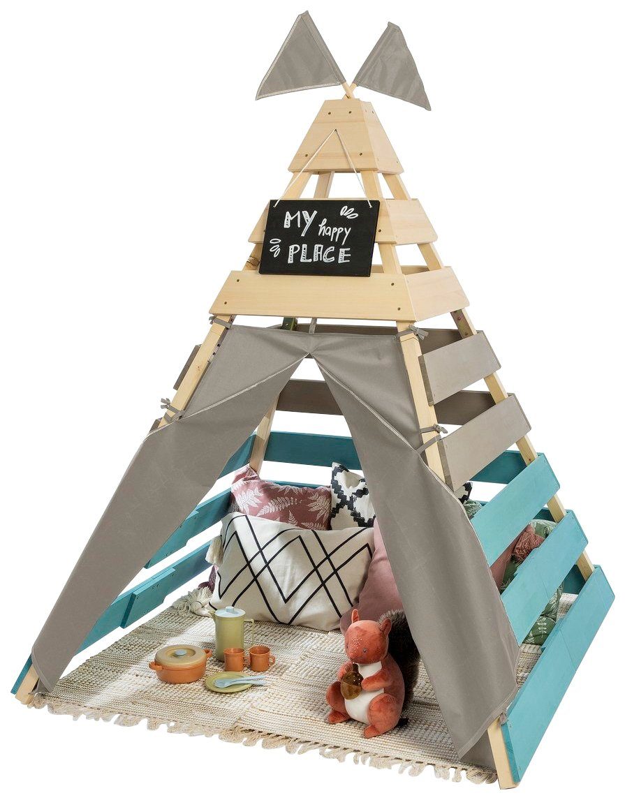 MUDDY BUDDY® Spielhaus Tipi-Zelt Dreamer, Holzschutz vorbehandelt, BxTxH: 135x135x170 cm