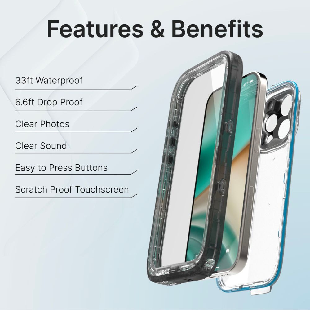 Catalyst Smartphone-Hülle Total Protection Waterproof Case, für iPhone 16 Pro, Schwarz