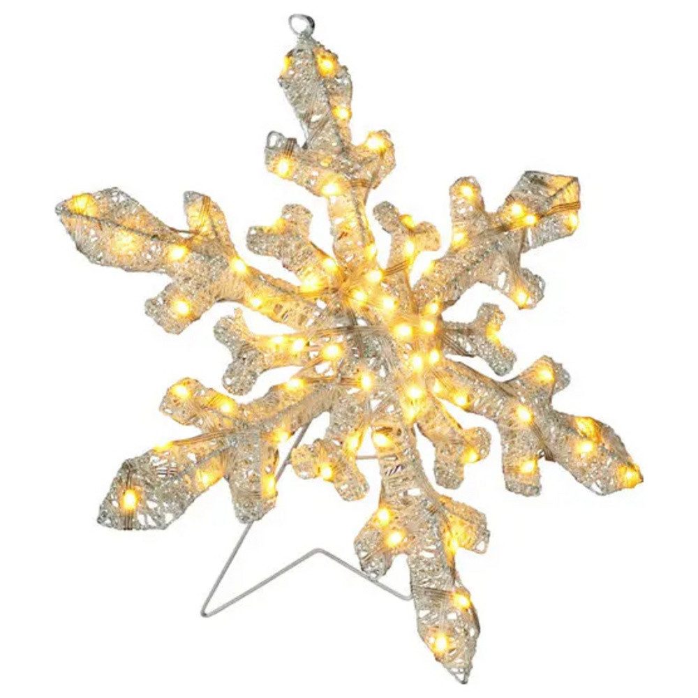 KONSTSMIDE LED Dekofigur Konstsmide 4412-803 Weihnachtsdeko, sonstige Schneeflocke Bernstein