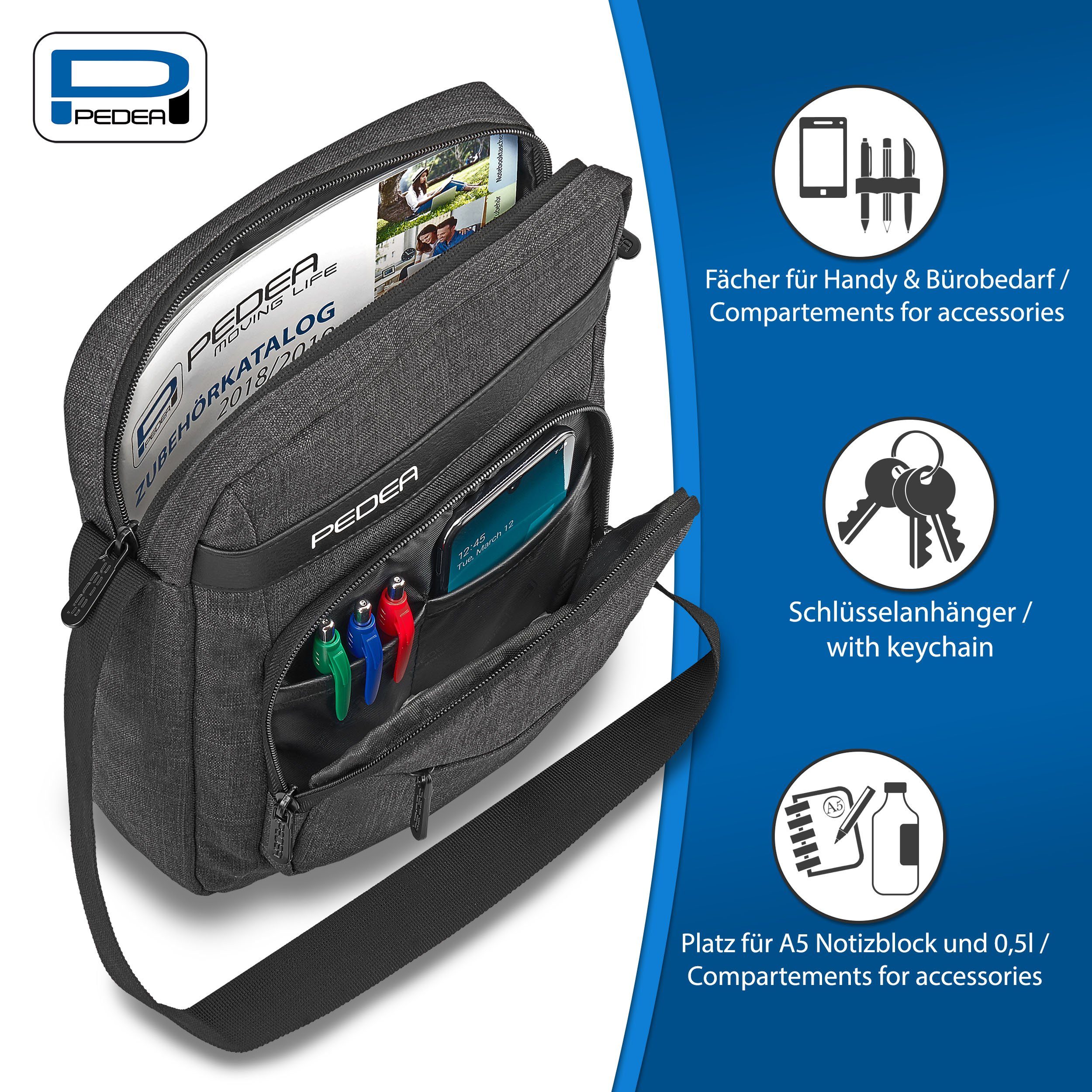 PEDEA Tablettasche Tablet Umhängetasche URBAN compact