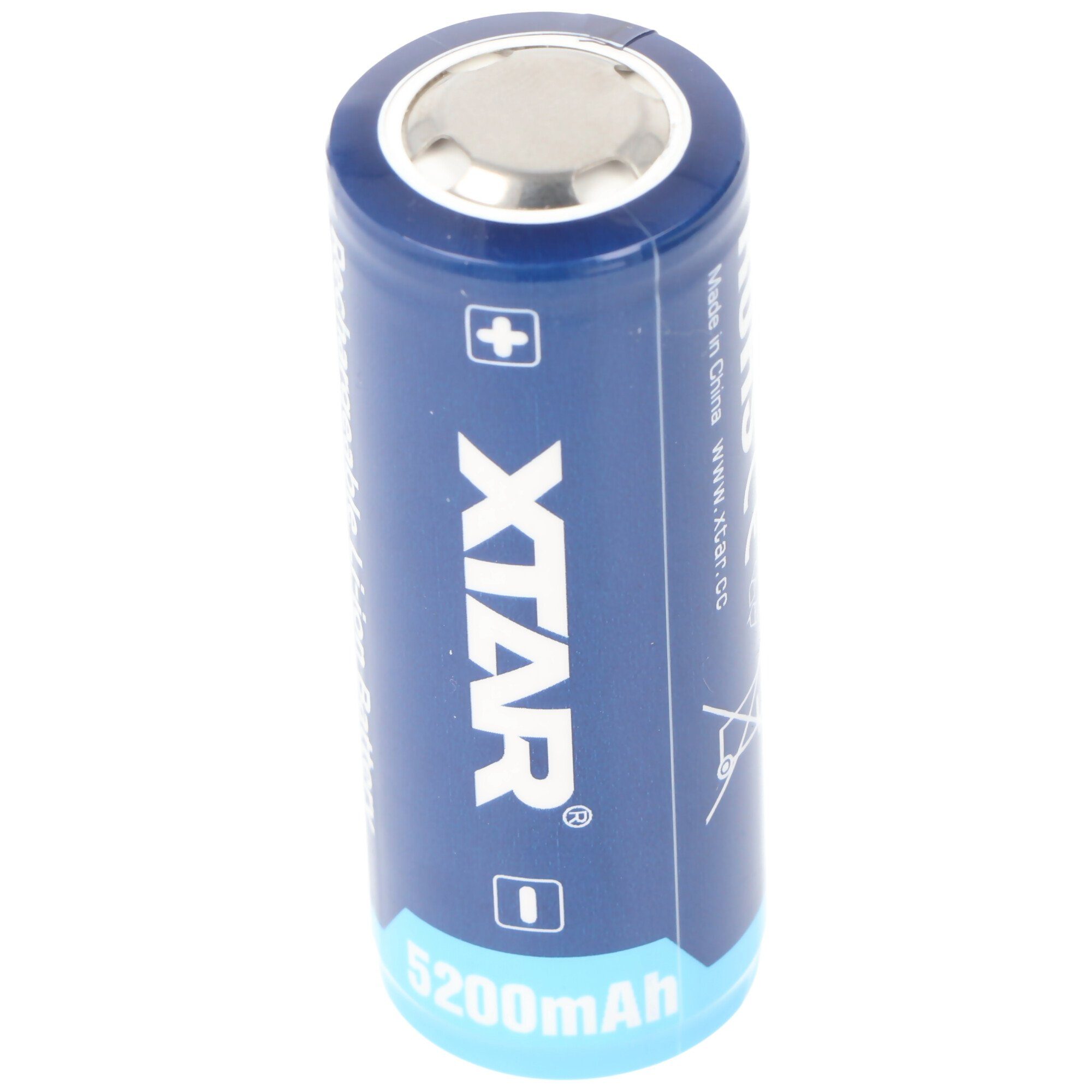 XTAR XTAR 26650 5200mAh, 3,6V - 3,7V Li-Ion Akku, PCB geschützt, Abmessung Akku 5200 mAh (3,6 V)