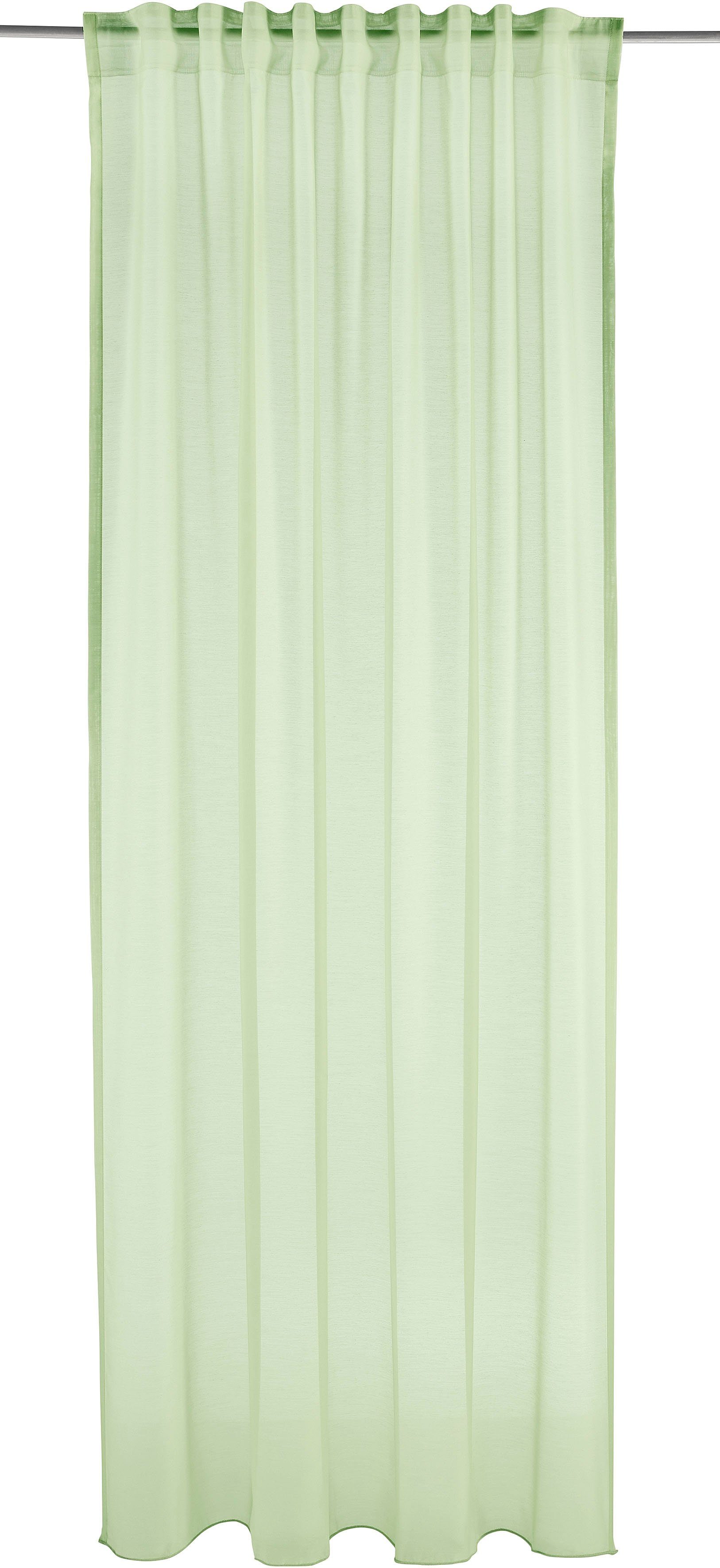 Gardine Batist, transparent Polyester, St), mint Multifunktionsband Größen Leonique, (1 verschiedene transparent