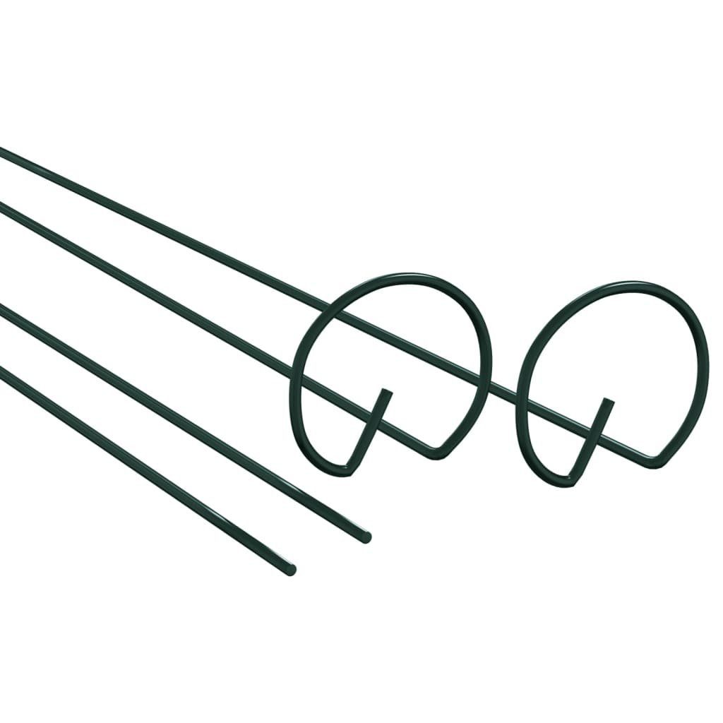vidaXL Rankhilfe Pflanzenstützen 20 Stk. Dunkelgrün 91 cm Stahl, 20 St.