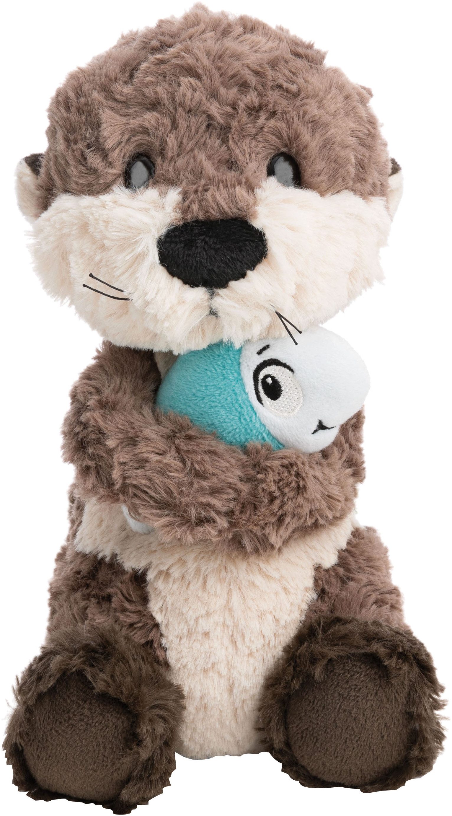 Nici Kuscheltier Otter Oda mit Fisch, 25 cm schlenkernd