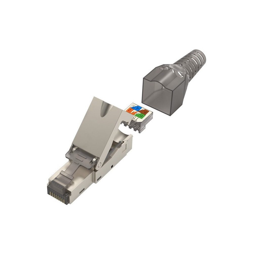 Hama Hama CAT-6a Netzwerkstecker 10 Gbit/s - Stecker Adapter RJ-45 zu Sonstige Kabel, Zusätzliche Abschirmung