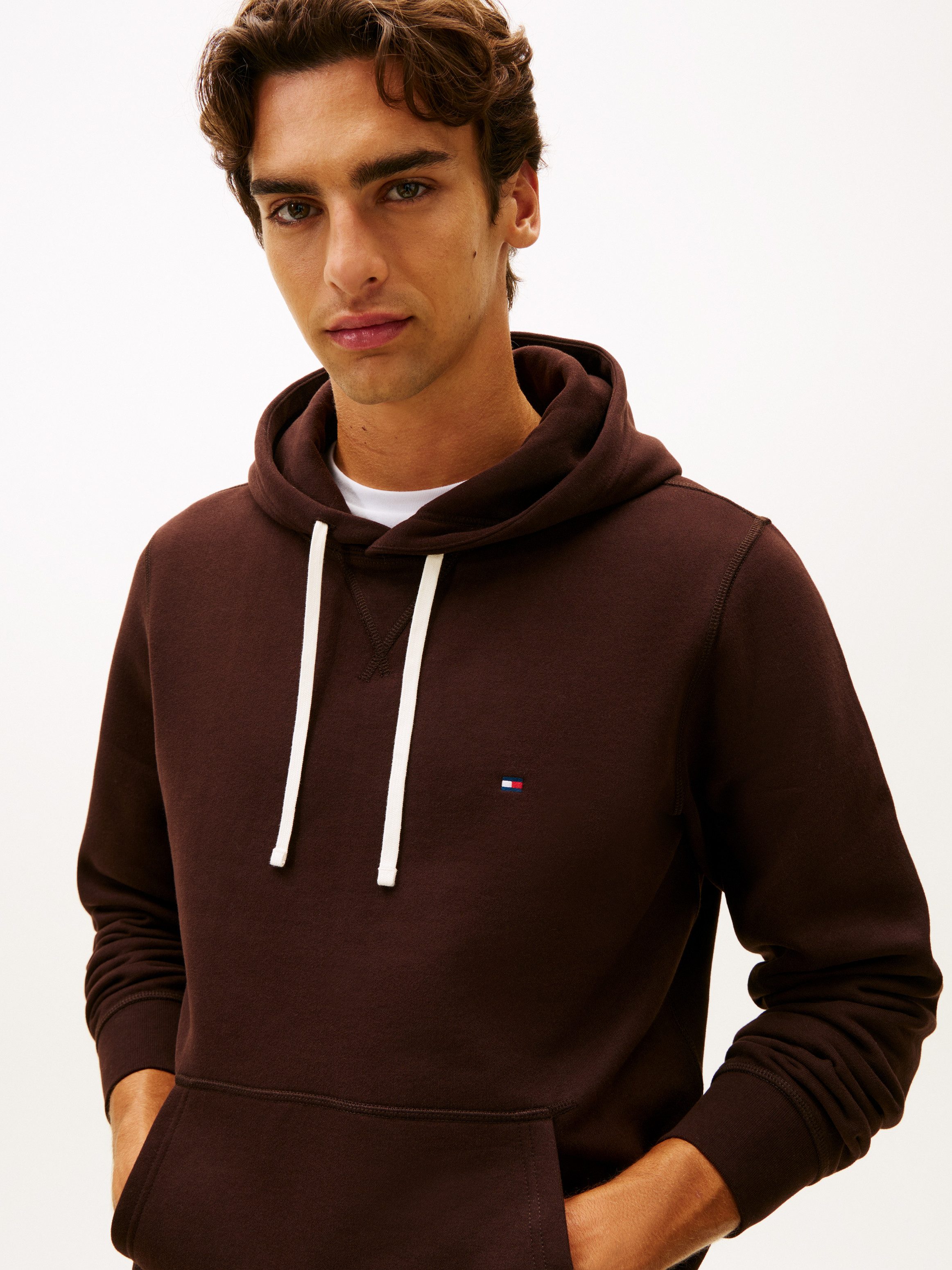 Tommy Hilfiger Hoodie ESS SEASONAL FLEECE HOODY mit Kapuze und Kängurutasche unifarben, casual, regular fit, Baumwollmix, Kapuze
