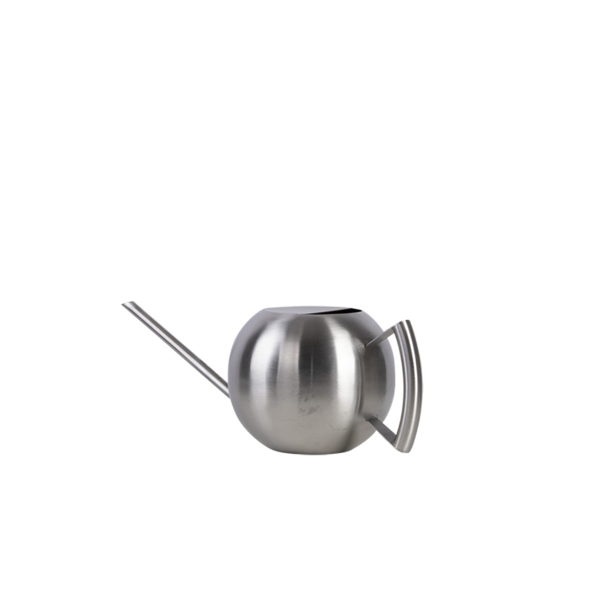 esschert design Gießkanne Gießkanne 1,3 Liter rund Edelstahl Blumen Garten Pflanzen silbern