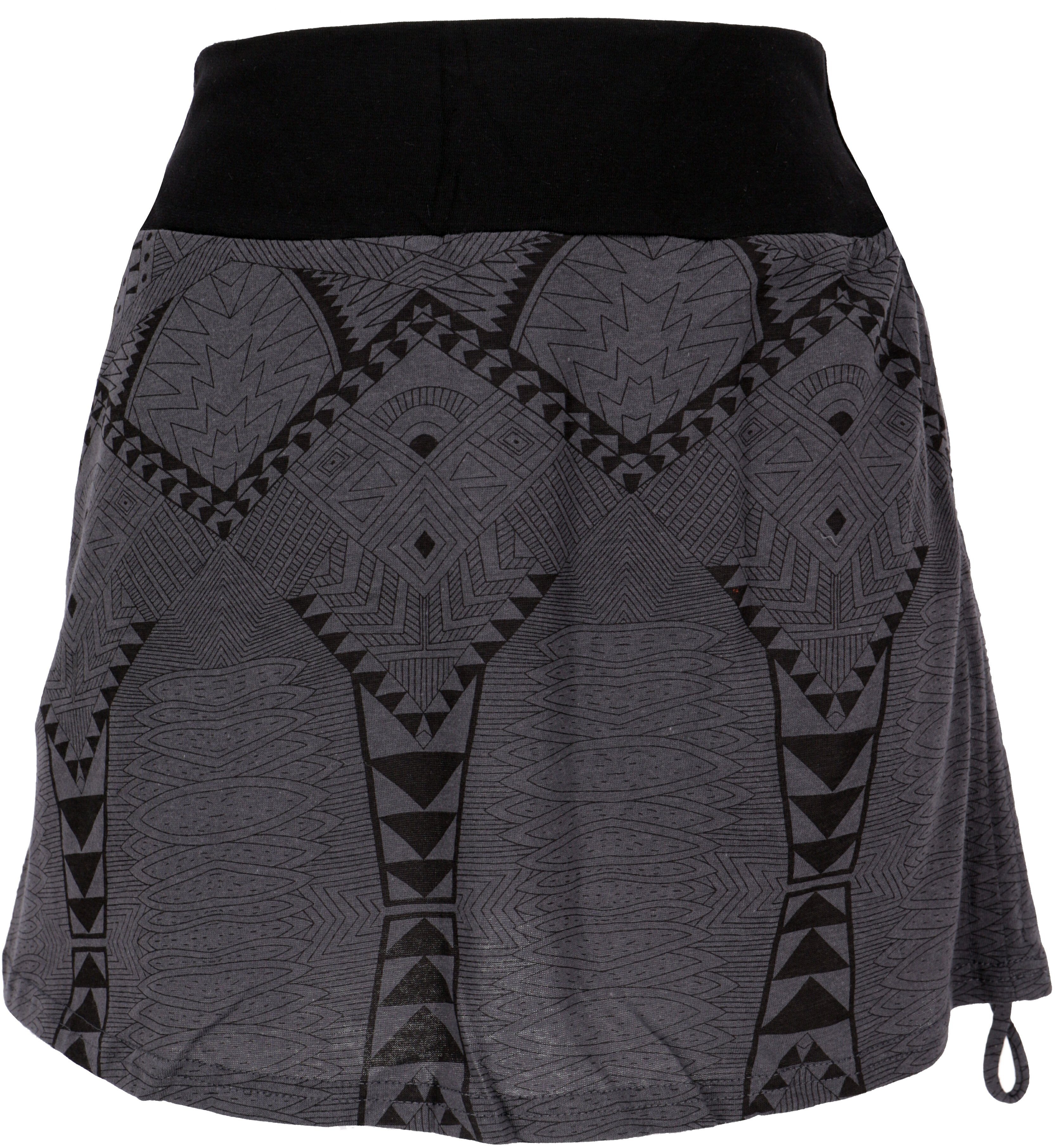 Guru-Shop Minirock Minirock, Yogarock zum Raffen mit.. alternative Bekleidung