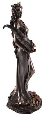 Vogler direct Gmbh Dekofigur Fortuna Römische Göttin des Glücks mit Füllhorn by Veronese, von Hand bronziert