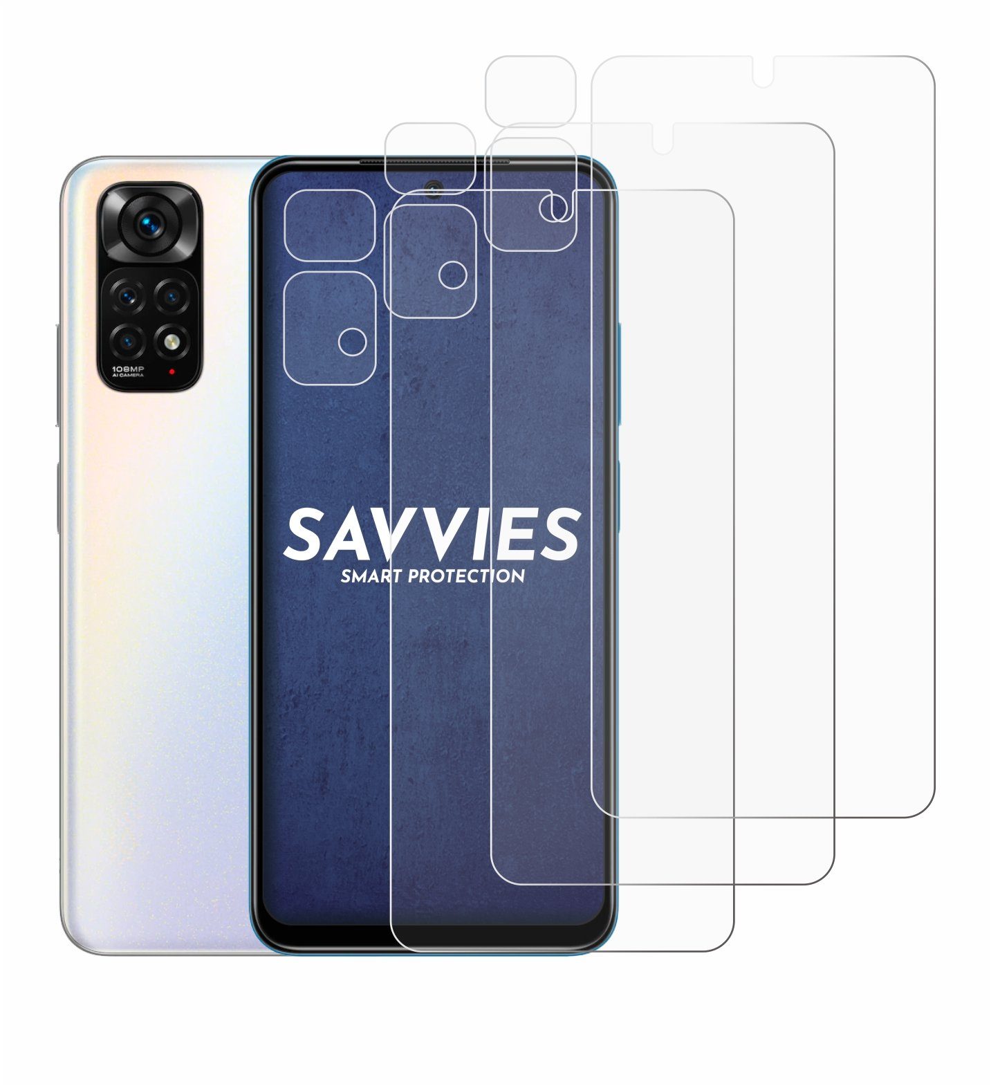 SAVVIES 6x klare Schutzfolie(für Xiaomi Poco X3 NFC)