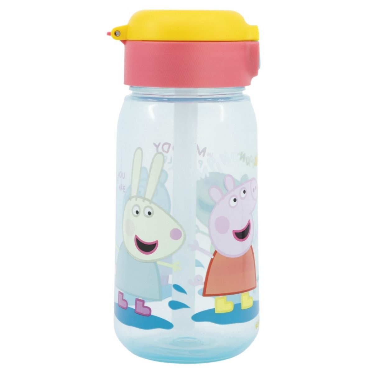 Storline Trinkflasche Peppa Pig 510ml – Kinderflasche mit Trinkhalm & Druckverschluss