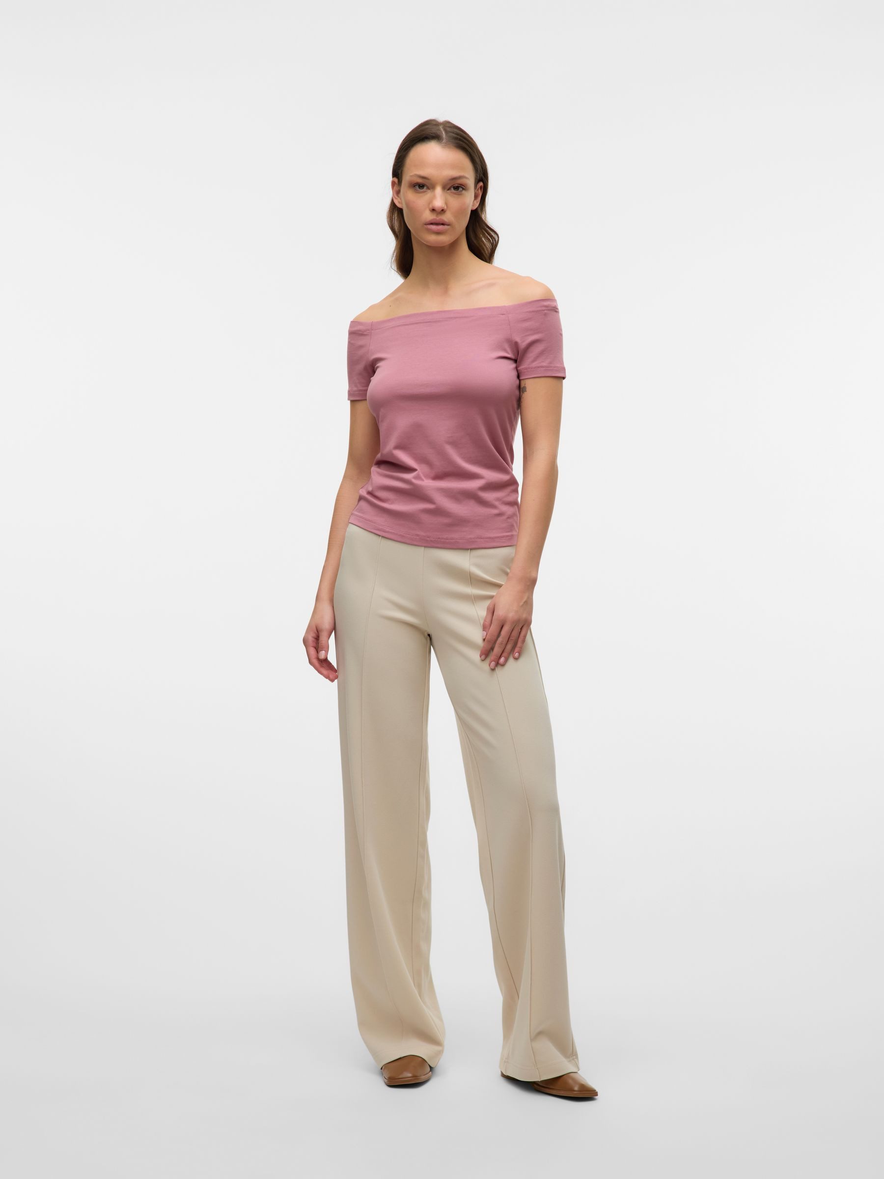 Vero Moda T-Shirt Schulterfreies Kurzarm Trendiger günstig online kaufen