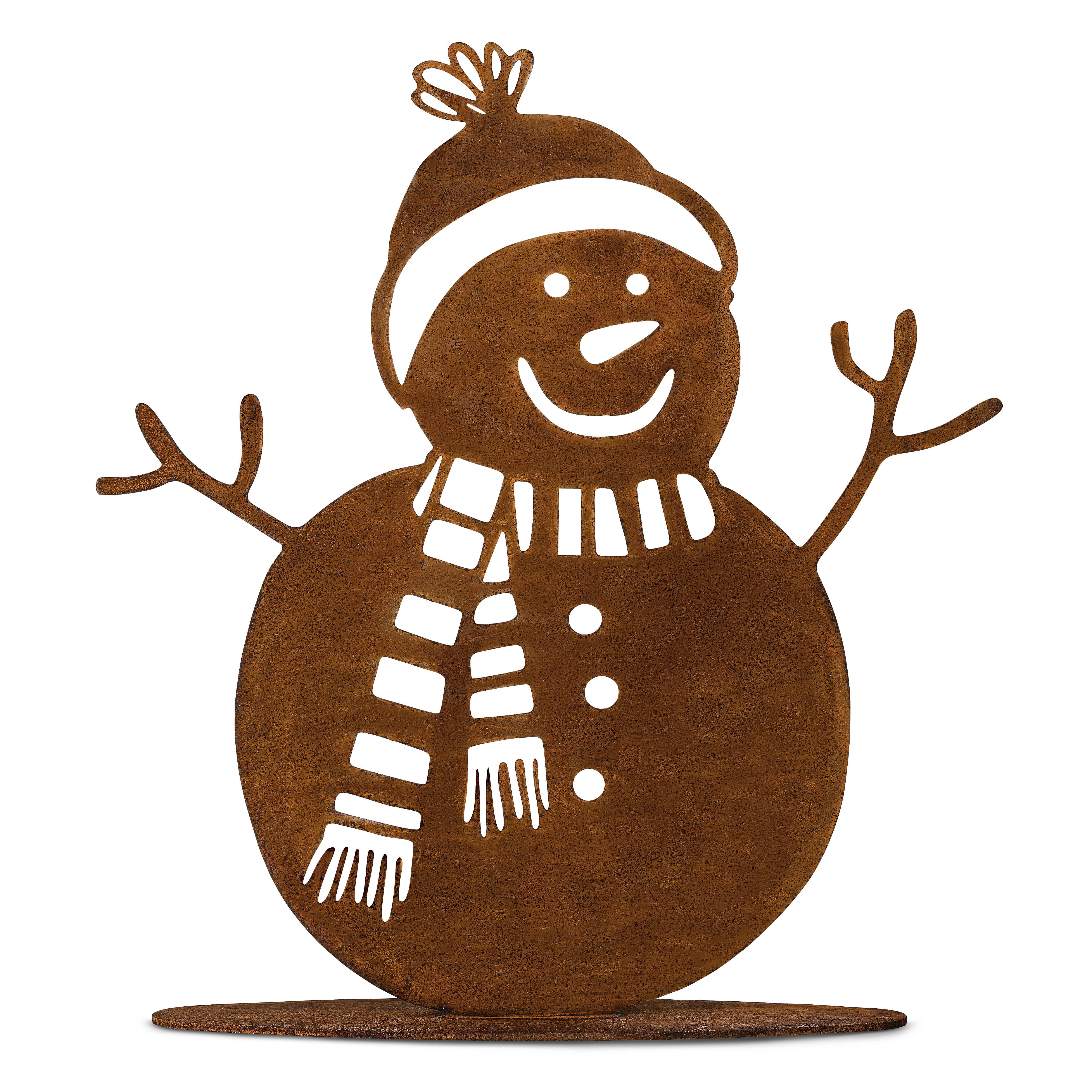 Schneemann Rost Deko Metall