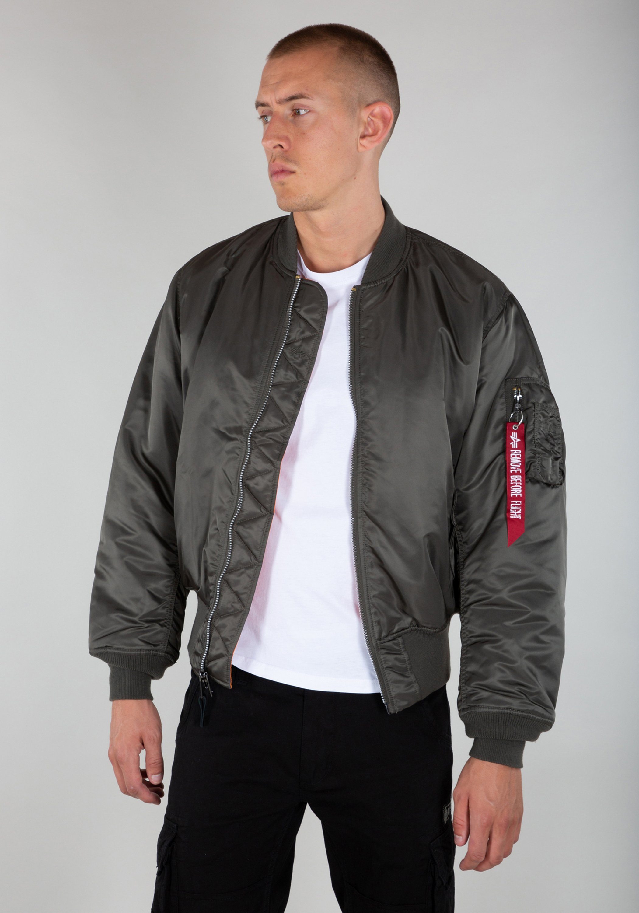 Alpha Industries Bomberjacke Alpha Industries rep.grey Flight Jackets Men (HERITAGE) - & Bomber MA-1