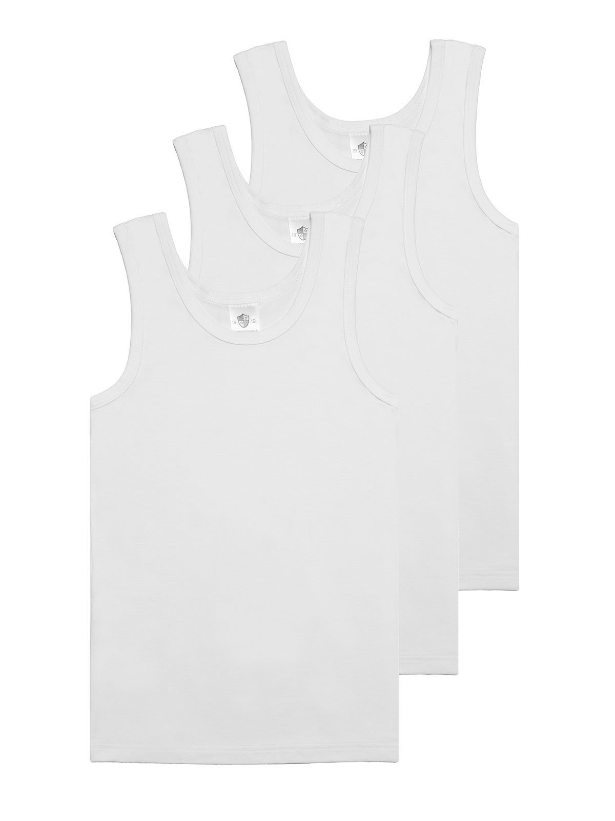 HAASIS Bodywear 1919 Unterhemd 3er Pack Jungen Unterhemd Bio-Cotton (Packung, 3-St) hohe Markenqualität
