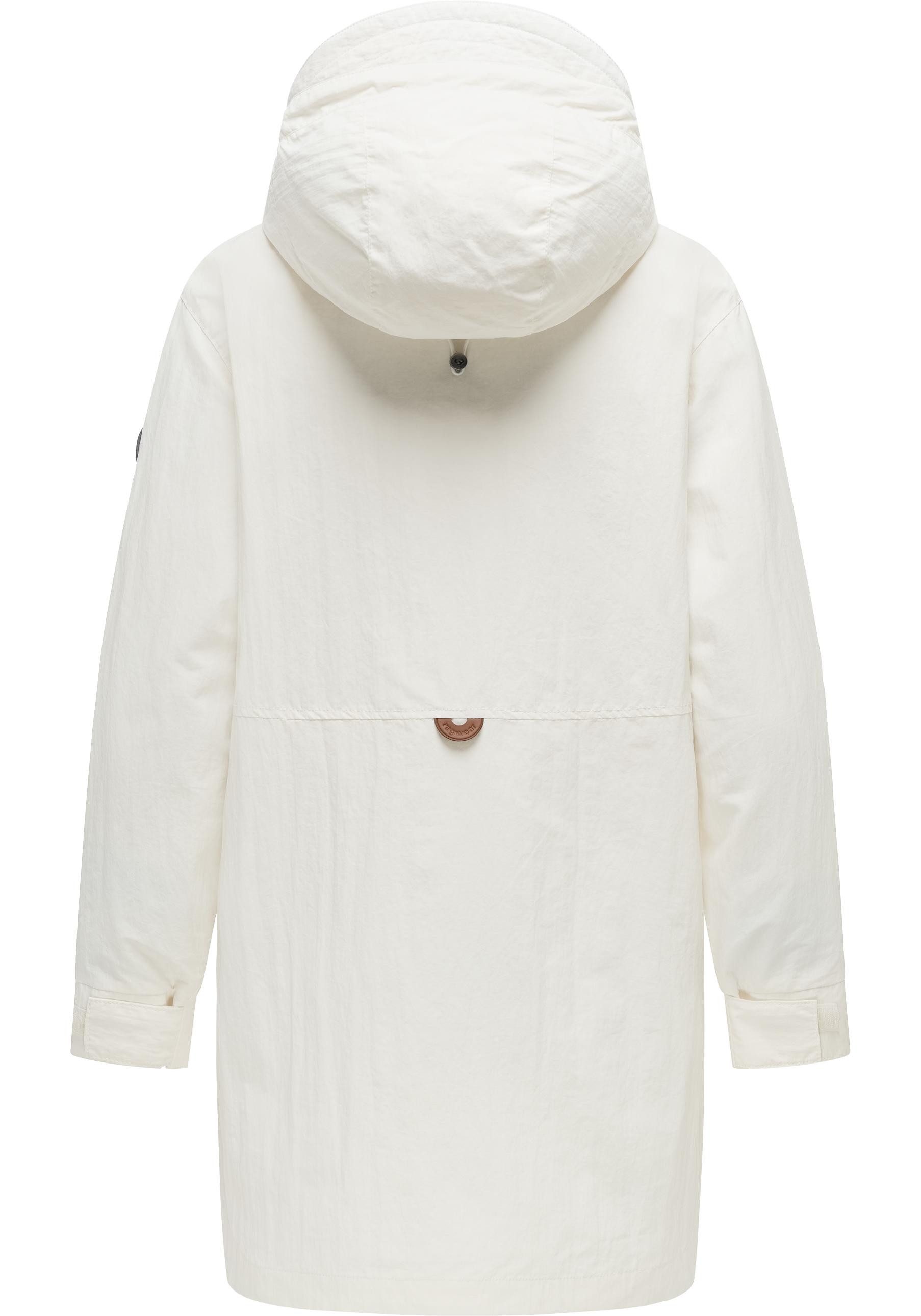Ragwear Kurzmantel Lamyja A Leichter Oversize-Übergangsparka mit Kapuze
